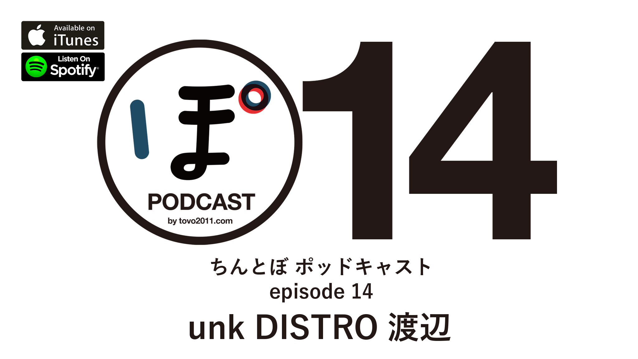 ちんとぼ podcast ちんとぽ 14 ゲスト：unk DISTRO 渡辺 (2021.5.4)